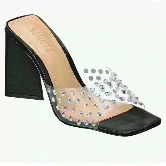 SCHUTZ Women's Lizah Crystal Sandals - Picture 5 of 6